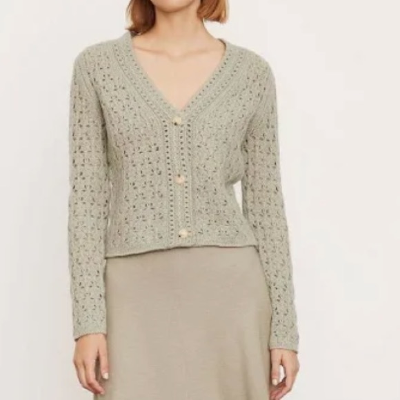 Vince Crochet Cardigan and Camisole Set - Picture 8 of 11